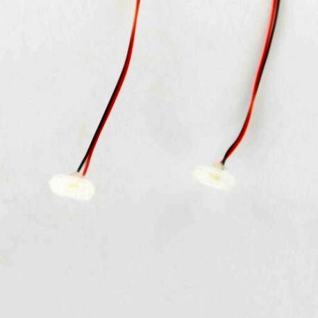 Pair of white side lights 7.3x3.7mm 7.2V - 12V