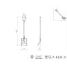 Square metal shovel with 1/14 handle - Lesu G-6145-A