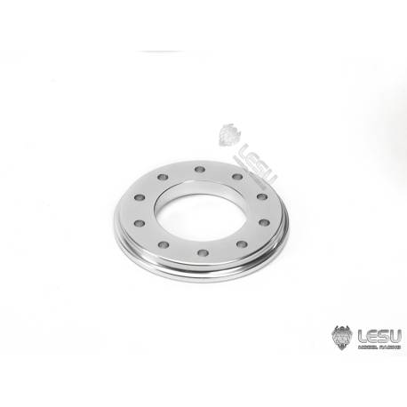 Pair of wide black hub front aluminum wheels LESU