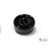 Pair of wide black hub front aluminum wheels LESU