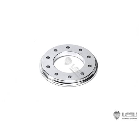 Pair of wide black hub front aluminum wheels LESU