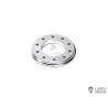 Pair of wide black hub front aluminum wheels LESU