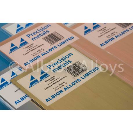 1 Feuille de laiton 100mm x 250mm x 0.4mm