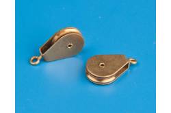 2 Poulies simples Ø12mm en laiton Krick 63084