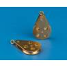 2 Poulies simples Ø15mm en laiton Krick 63085
