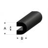 2m Profilé souple pare-battage arrondi 8x7mm RABOESCH rb104-73