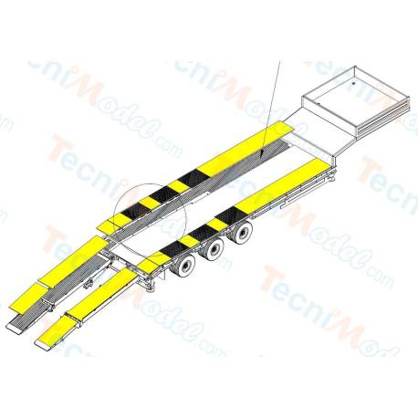 Plateaux de rechange en bois et plastique de la semi-remorque porte-engins Goldhofer Carson - Veroma 907060013