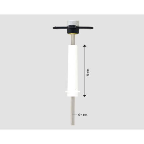 Axe de gouvernail Ø4mm avec tube de jaumière longueur 49mm Krick rb107-05