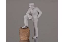 1 Figurine de Capitaine appuyé 1/25 en résine 3D Krick 64171