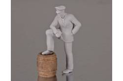 1 Figurine de Capitaine appuyé 1/25 en résine 3D Krick 64171