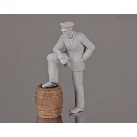 1 Figurine de Capitaine appuyé 1/25 en résine 3D Krick 64171