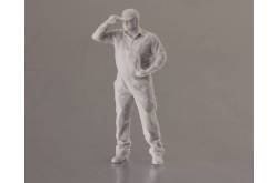 1 Figurine d'homme debout avec casquette 1/25 en résine 3D Krick 64173