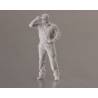 1 Figurine d'homme debout avec casquette 1/25 en résine 3D Krick 64173