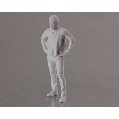 1 Figurine d'un grand ouvrier debout 1/25 en résine 3D Krick 64175