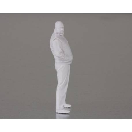1 Figure d'homme debout en gilet 1/25 en résine 3D Krick 64176