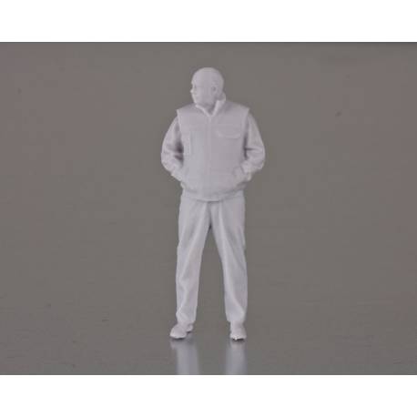1 Figure d'homme debout en gilet 1/25 en résine 3D Krick 64176