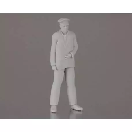 1 Figurine de Capitaine debout 1/36 en résine 3D Krick 64185