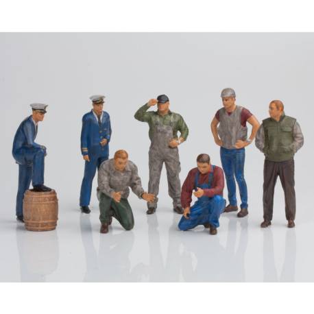 1 Figurine d'ouvrier agenouillé 1/32 en résine 3D Krick 64189