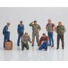 1 Figurine d'ouvrier agenouillé 1/32 en résine 3D Krick 64189