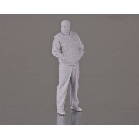 1 Figure d'homme debout en gilet 1/25 en résine 3D Krick 64176