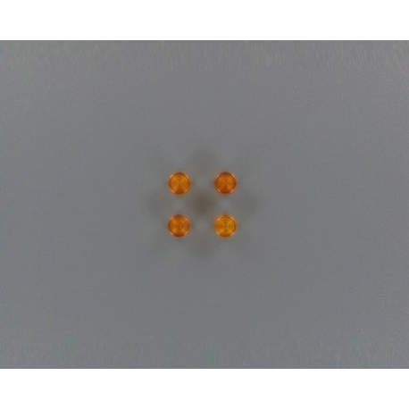 4 Verres de feux oranges Ø8x6mm - Veroma 5009