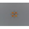4 Verres de feux oranges Ø8x6mm - Veroma 5009