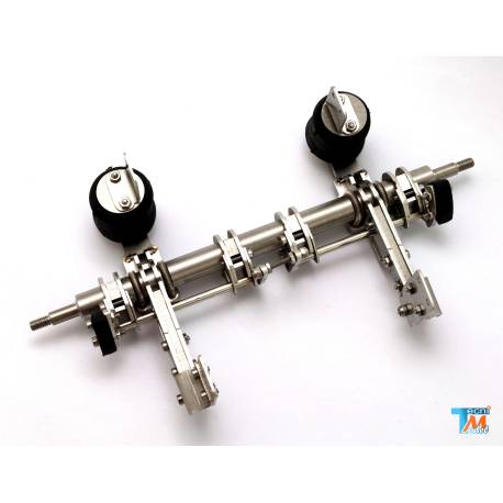 Trailer axle with brakes for Tamiya wide rims - SCALE-PARTS SP-03-04-021-02