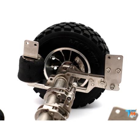 Trailer axle with brakes for Tamiya wide rims - SCALE-PARTS SP-03-04-021-02