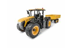 Tracteur agricole JCB Jaune avec remorque 1/16 RTR - CARSON 500907654