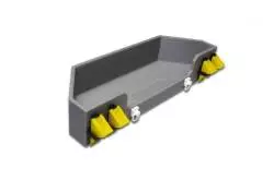 Caisson gris pour semi-remorque surbaissée avec cales de roues Thicon Models 50150