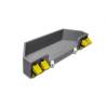 Gray front box with wheel chocks for Lesu low-loader trailer - Thicon Models 50150