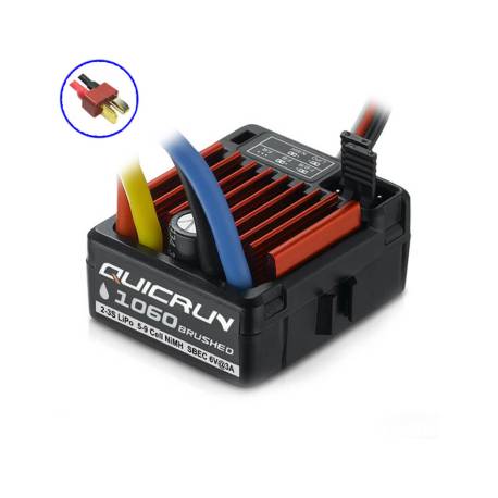 HobbyWing 1060 Quicrun Lipo 2S and 3S compatible ESC with T-DEAN connector - HobbyWing 30120203