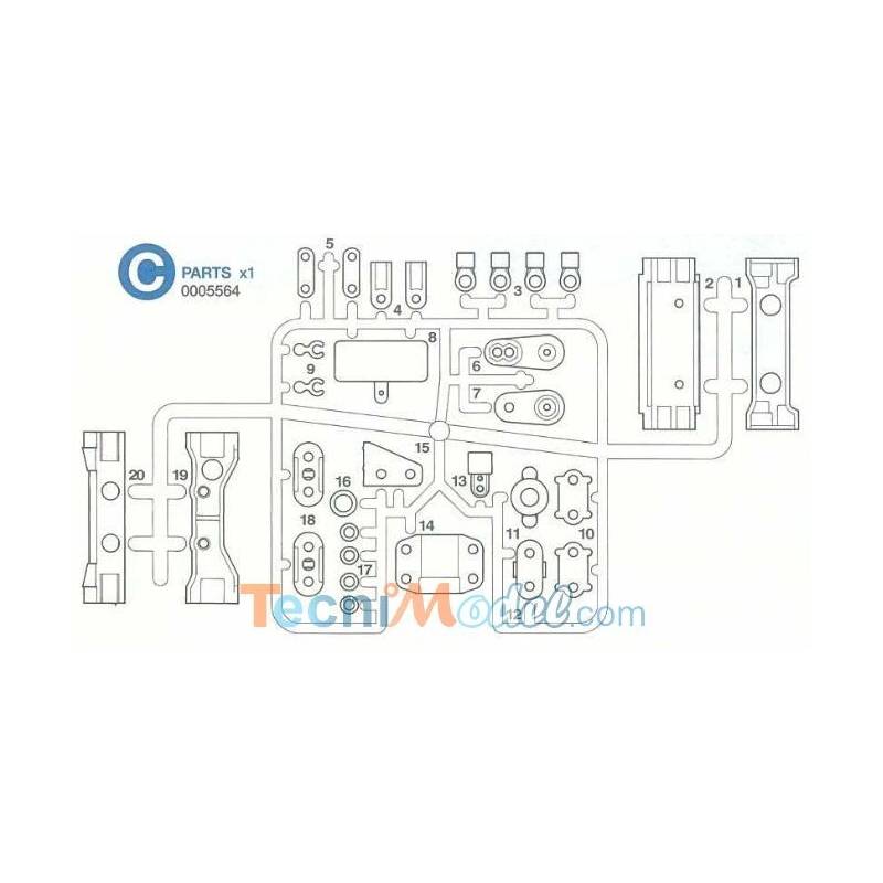 C Parts chassis parts Tamiya 0005564