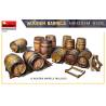 Set of 12 medium-sized wooden barrels at 1/35 scale - MiniArt 35630