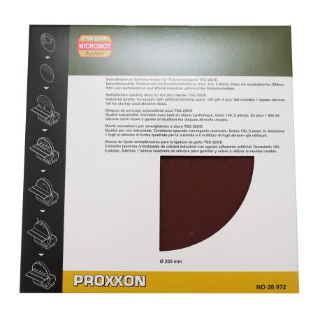 5 Disques de ponçage grain 150 pour TG 250/E Proxxon 28972