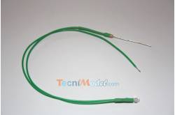 2 wired leds 1.8mm green 6v-7,2v 18cm wire medium brightness
