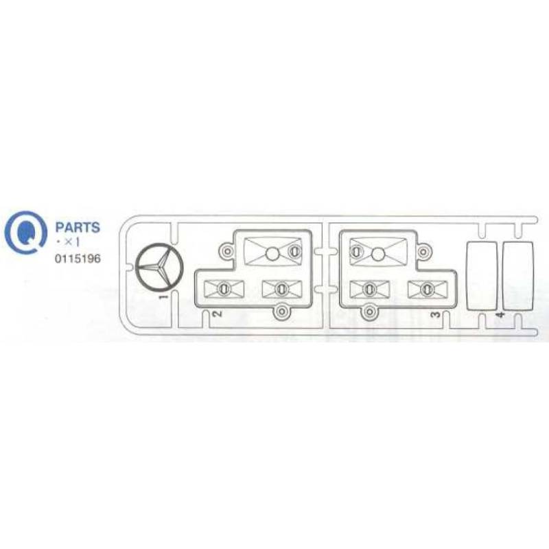 Q Parts Mercedes chrome parts Tamiya