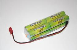 pack émetteur 9.6v 2500mah pour Futaba (bloc, prise servo)