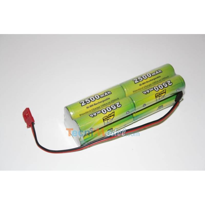 pack émetteur 9.6v 2500mah pour Futaba (bloc, prise servo)