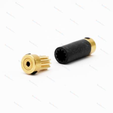 Flexible coupling for shafts Ø2.3/Ø2mm - Outer diameter Ø8mm