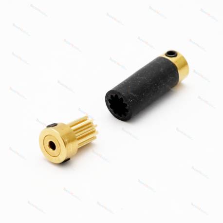 Accouplement flexible pour arbres Ø2,3/Ø2mm - Diamètre extérieur Ø8mm