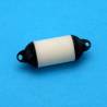 White and black resin Ø10mm x 25mm fender (2pcs)