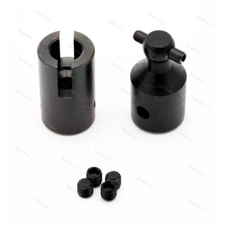 Ø14mm Steel coupling for shafts Ø4/Ø6mm