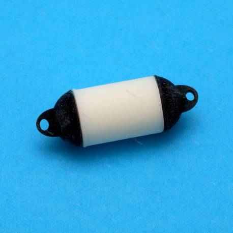 2 white and black resin Ø15mm x 43mm fender
