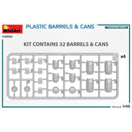 Barils, bidons et jerry cans plastique, à l'échelle 1/48 MiniArt 49010