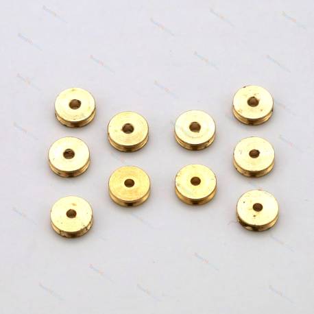 10 réas laiton pleines diamètre Ø3.0mm. pour axe de Ø1mm