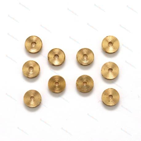 10 réas laiton pleines diamètre Ø5.0mm. pour axe de Ø1.5mm