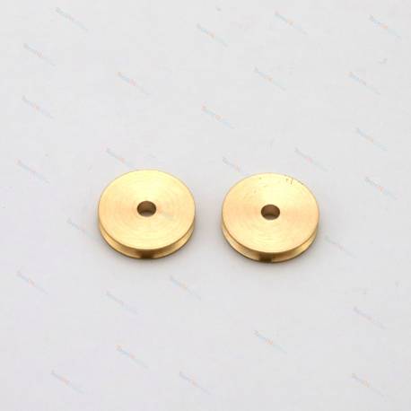 2 réas laiton pleines diamètre Ø2.5mm pour axe de Ø1mm