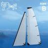 Set of B size 3D Sails for RC Sailboat New Micro Magic