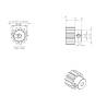 Pignon acier 13 dents module 1 pour arbre Ø3,2mm - Veroma 240370